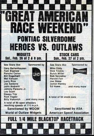 Pontiac Silverdome - Ad From Jeff Novak
